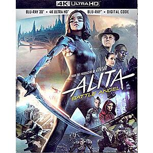 Alita: Battle Angel (4K UHD + Blu-Ray + Digital Code) - $8.99 - Amazon