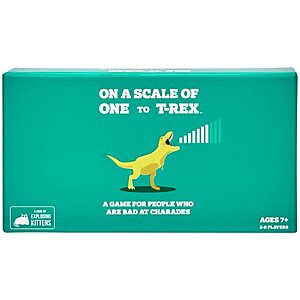On a Scale of One to T-Rex by Exploding Kittens: A Card Game for People Who Are Bad at Charades - $10.89 - Amazon