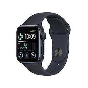 Apple Watch SE GPS Smart Watch (2nd Gen, Aluminum Case/Sport Band) - $209.99 + F/S - Amazon