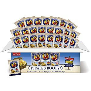 $10.78 /w S&S: Pirate's Booty Aged White Cheddar Cheese Puffs, 0.5 Ounce (Pack of 24)