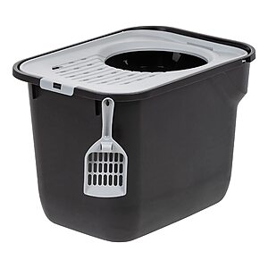 $16.63 /w S&S: IRIS USA Square Top Entry Cat Litter Box with Scoop