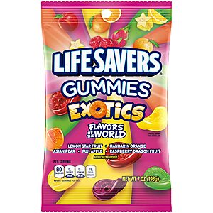 $1.61 /w S&S: LIFE SAVERS Exotics Gummy Candy, 7 oz Bag at Amazon