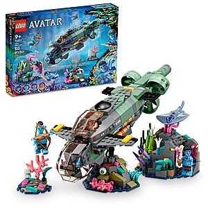 $29.99: LEGO Avatar: The Way of Water Mako Submarine​ 75577