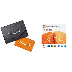$54.99: Prime Members: Microsoft 365 Personal (Office) + $10 Amazon Gift Card | 12-Month Subscription