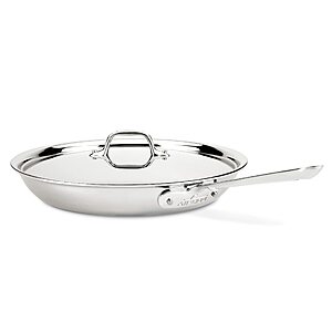 $89.96: 12" All-Clad D3 Stainless Steel 3-Ply Frying Pan w/ Lid