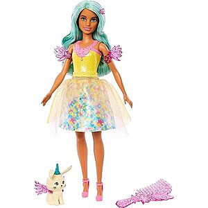 $5.82: Barbie A Touch of Magic Doll & Accessories, Teresa with Fantasy Outfit, Pet, Leash & Styling Accessories