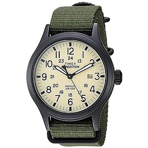 $31.36: Timex Men's Expedition Scout 40 Watch (Green/Black/Cream)