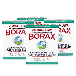 $14.37 /w S&S: 20 Mule Team All Natural Borax Detergent Booster & Multi-Purpose Household Cleaner, 65 Ounce, 4 Count
