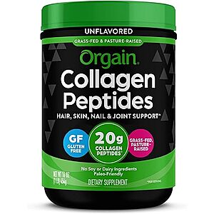 $17.01 /w S&S: 1-Lb Orgain Hydrolyzed 20g Collagen Peptides Powder (Unflavored)