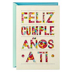 $0.98: Hallmark Vida Spanish Birthday Card, Tarjeta de Cumpleaños Española (Feliz Cumpleaños)