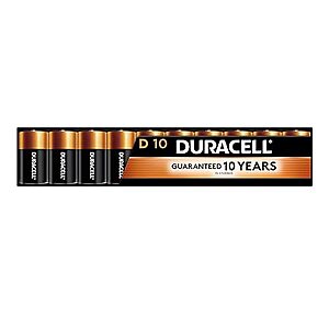 $12.24 /w S&S: Duracell Coppertop D Batteries, 10 Count Pack