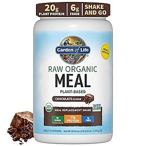 $28.11 /w S&S: Garden of Life Raw Organic Meal Replacement Shakes, Chocolate, 28 Servings