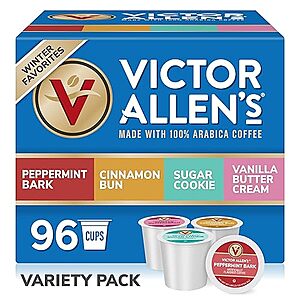 $26.97 /w S&S: Victor Allen's Coffee Winter Wonderland Variety Pack, 96 Count, Single Serve Coffee Pods for Keurig K-Cup Brewers