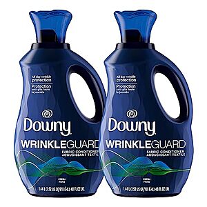 $12.28 /w S&S: Downy Wrinkleguard Laundry Fabric Softener Liquid, Fresh Scent, 192 Total Loads (Pack Of 2)