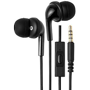 $5.97: Amazon Basics In Ear Wired Headphones, Black, 0.96 x 0.56 x 0.64in