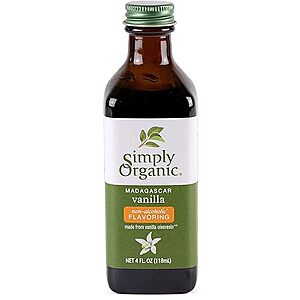 $13.59: Simply Organic Non-Alcoholic Vanilla Flavoring, 4-Ounce Glass Jar