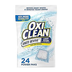 $5.99 /w S&S: 24-Count OxiClean White Revive Laundry Whitener & Stain Remover Power Paks