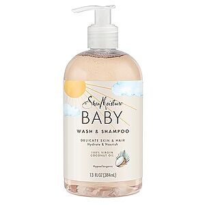 $4.85 /w S&S: SheaMoisture Baby Wash and Shampoo 100% Virgin Coconut Oil, 13 oz