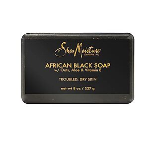 $3.39 /w S&S: SheaMoisture Bar Soap African Black Soap, 8 oz + $0.30 promo credit
