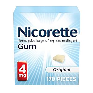 $29.97 /w S&S: Nicorette Nicotine Gum to Help Stop Smoking, 4 mg, 170 Count