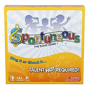 $14.41: Spontuneous: The Song Game - Sing It or Shout It Board Game