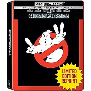 $36.29: Ghostbusters and Ghostbusters II  (SteelBook / 35th Anniversary - Limited Edition Reprint / 4K Ultra HD + Blu-ray)