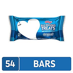 $9.65 /w S&S: 54-Count 0.78-Oz Rice Krispies Treats Marshmallow Snack Bars Amazon