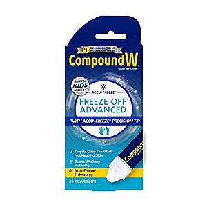 $3.37 /w S&S: Compound W Freeze Off Advanced Wart Remover w/ Accu-Freeze (15 Treatments)