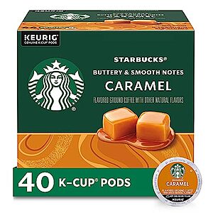 $20.34 /w S&S: Starbucks K-Cup Coffee Pods, Caramel Flavored Coffee, (40 pods, 50.8¢/pod)