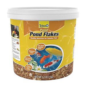 $18.05 /w S&S: Tetra Pond Flakes Complete Nutrition for Smaller Pond Fish, Goldfish and Koi Fish, 2.2 Pounds