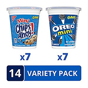 $8.99 /w S&S: OREO Mini Cookies & CHIPS AHOY!, 14 Go-Paks (64.2¢/ea)