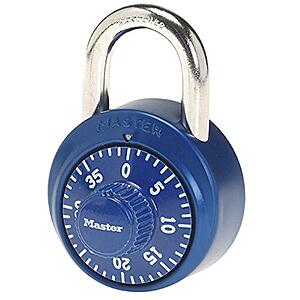 $3.00: Master Lock Combination Locker Lock, Colors May Vary