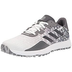 $50.00: adidas Men's S2g Spikeless Golf Shoes (White/Grey Three/Grey Two, Four/Core Black/Grey Six)