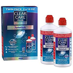 $12.58 /w S&S: Clear Care Plus Cleaning Solution with Lens Case, Twin Pack, Multi, 12 Oz, Pack of 2