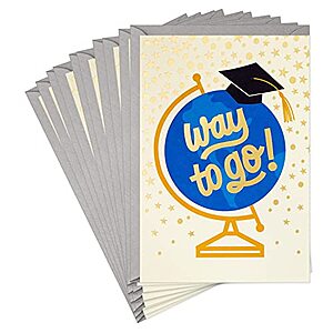 $0.98: Hallmark Pack of 10 Graduation Cards with Envelopes (Way to Go)