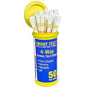 $4.95: Poolmaster 22211 Smart Test 4-Way Pool and Spa Test Strips - 50ct