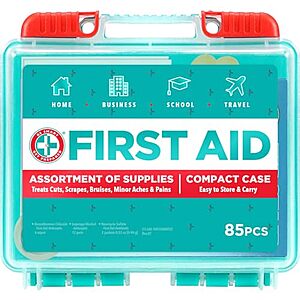 85-Piece Be Smart Get Prepared First Aid Kit $5.40