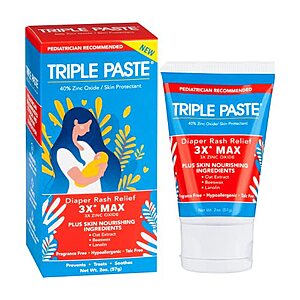 $6.64 /w S&S: Triple Paste 3X Max Diaper Rash Ointment, 2 oz Tube