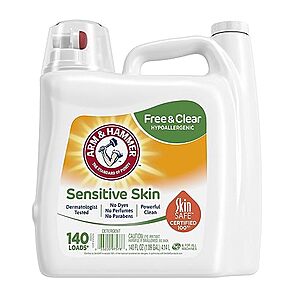 $8.53 /w S&S: 140oz Arm & Hammer Sensitive Skin Free Detergent