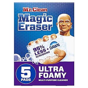 $5.98 /w S&S: Mr. Clean Magic Eraser Ultra Foamy Multi Purpose Cleaner, 5ct
