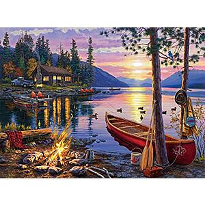 $6.71: Buffalo Games - Darrell Bush - Canoe Lake - 1000 Piece Jigsaw Puzzle