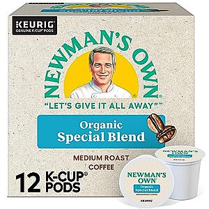 $25.30 w/ S&S: Newman's Own Organics Special Blend Keurig Single-Serve K-Cup Pods, Medium Roast Coffee, 72 Count