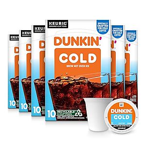 $22.48 w/ S&S: Dunkin' Cold Coffee, 60 Keurig K-Cup Pods
