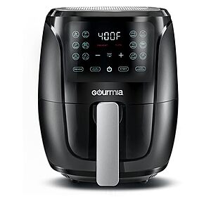 $29.55: Gourmia 4 Qt Digital Air Fryer with Guided Cooking, Black GAF486