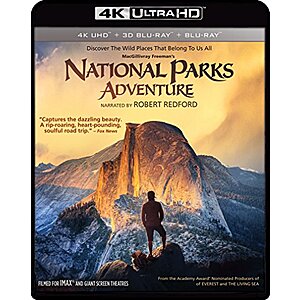 $11.33: National Parks Adventure 4K + 3D (4K Ultra HD + Blu-ray 3D + Blu-ray)