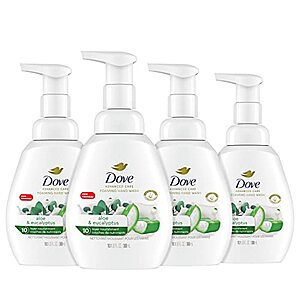 $7.97 w/ S&S: 4-Pack 10.1-Oz Dove Foaming Hand Wash Soap (Aloe & Eucalyptus)