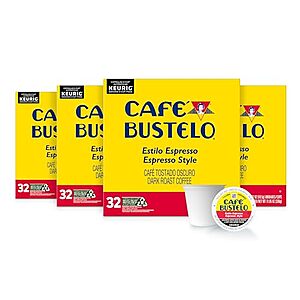 $42 w/ S&S: Café Bustelo Espresso Style Dark Roast Coffee, 128 Keurig K-Cup Pods