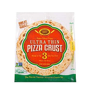 $4.08 w/ S&S: 3-Count 12" Golden Home Bakery Products Ultra Thin Pizza Crust