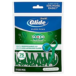 $2.99: Oral-B Complete Glide Floss Picks, Scope Outlast, 75-ct
