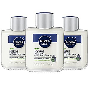 3-Pack 3.3-Oz Nivea Men Sensitive Soothing Post Shave Balm w/ Chamomile Extract $12.55 w/ Subscribe & Save